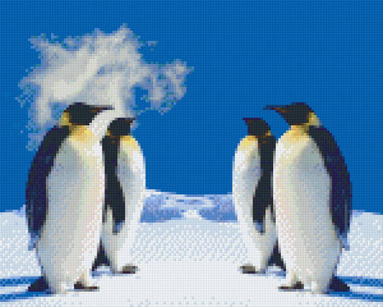 Penguins Nine [9] Baseplate PixelHobby Mini-mosaic Art Kit